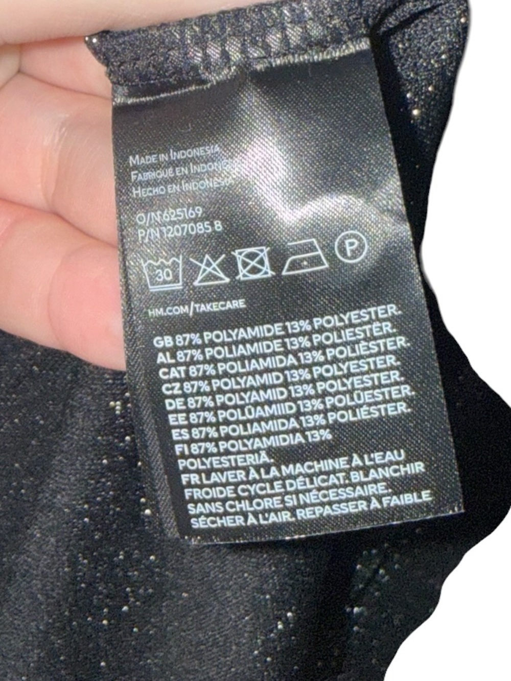 H&M Black Metallic Oversized Button Down Shimmer Top Large NWT - Picture 6 of 6